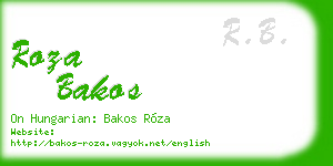 roza bakos business card