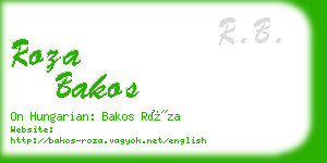 roza bakos business card